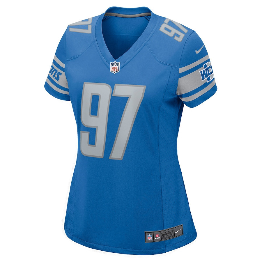Aidan Hutchinson 97 Detroit Lions Women's 2022 Draft First Round Pick Game Jersey In Blue