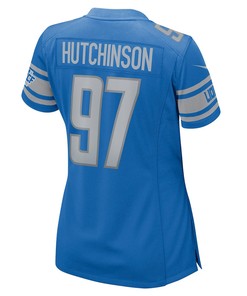 Aidan Hutchinson 97 Detroit Lions Women's 2022 Draft First Round Pick Game Jersey In Blue