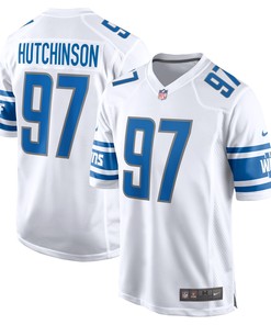 Aidan Hutchinson Detroit Lions 2022 Nfl Draft First Round Pick Game Jersey White Nfl