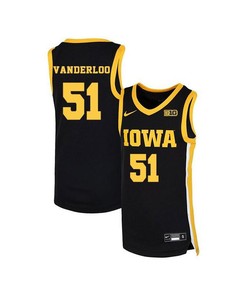 Aidan Vanderloo 51 Iowa Hawkeyes Elite Basketball Men Jersey - Black
