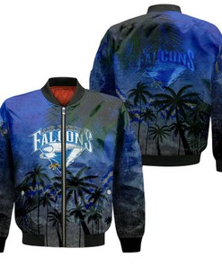 Air Force Falcons Bomber Jacket Coconut Tree Tropical Grunge - NCAA