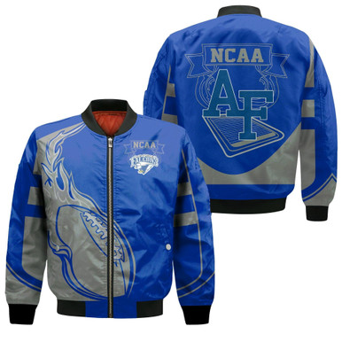 Air Force Falcons Bomber Jacket - Fire Football - NCAA
