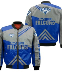 Air Force Falcons Football Bomber Jacket  - Stripes Cross Shoulders - NCAA