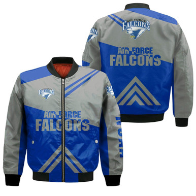 Air Force Falcons Football Bomber Jacket - Stripes Cross Shoulders - NCAA