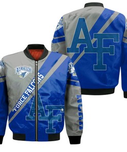 Air Force Falcons Logo Bomber Jacket Cross Style - NCAA