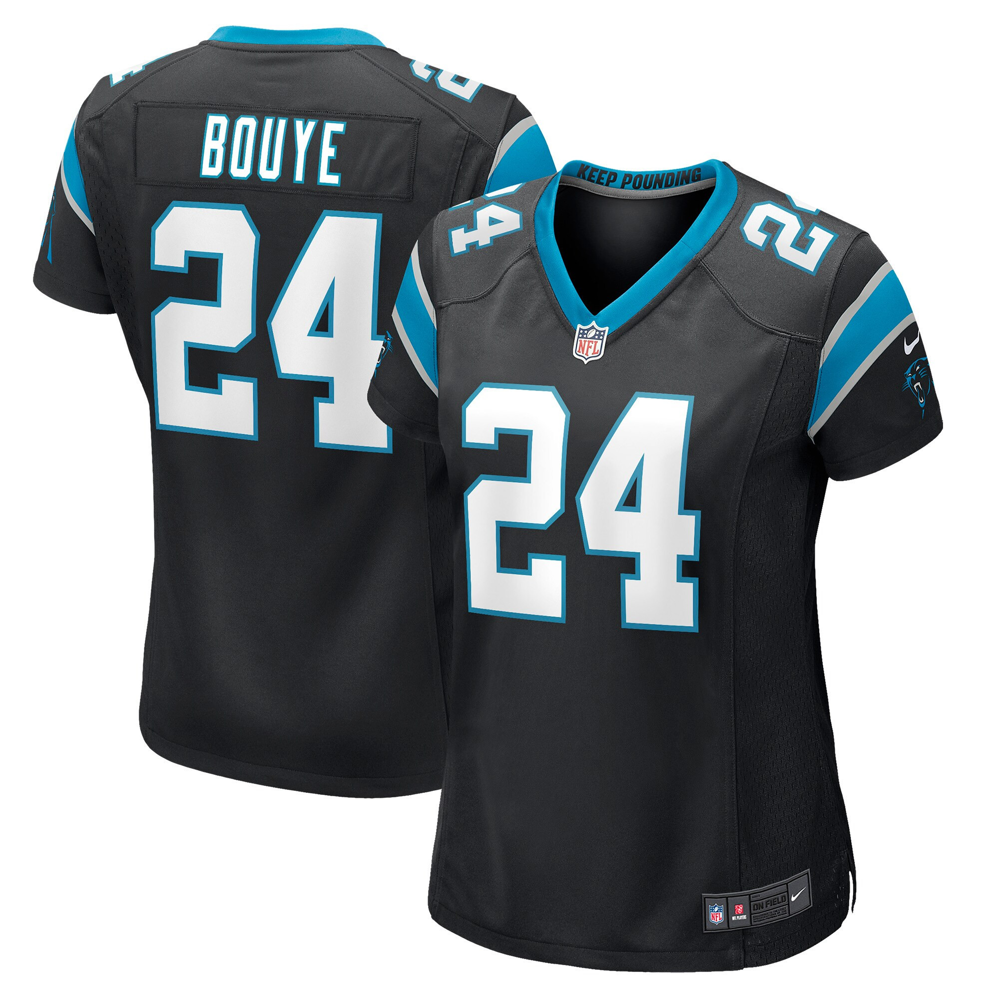 A.j. Bouye Carolina Panthers Womens Game Jersey - Black Nfl