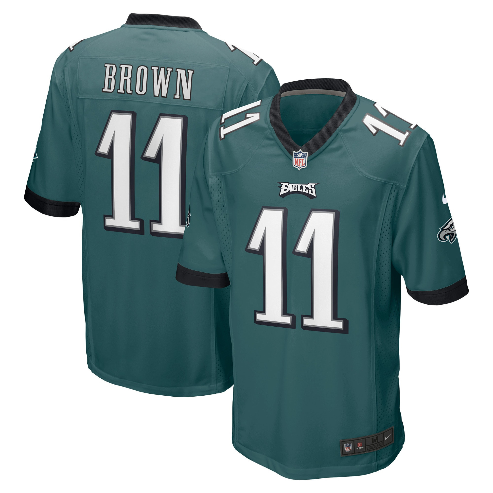 A.j. Brown Philadelphia Eagles Game Jersey - Midnight Green Nfl