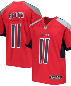 A.j. Brown Tennessee Titans Inverted Team Game Jersey - Red Nfl