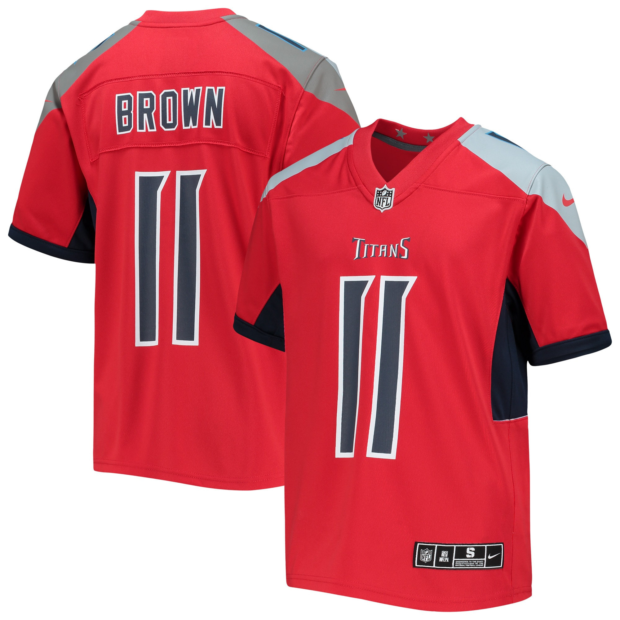 A.j. Brown Tennessee Titans Inverted Team Game Jersey - Red Nfl