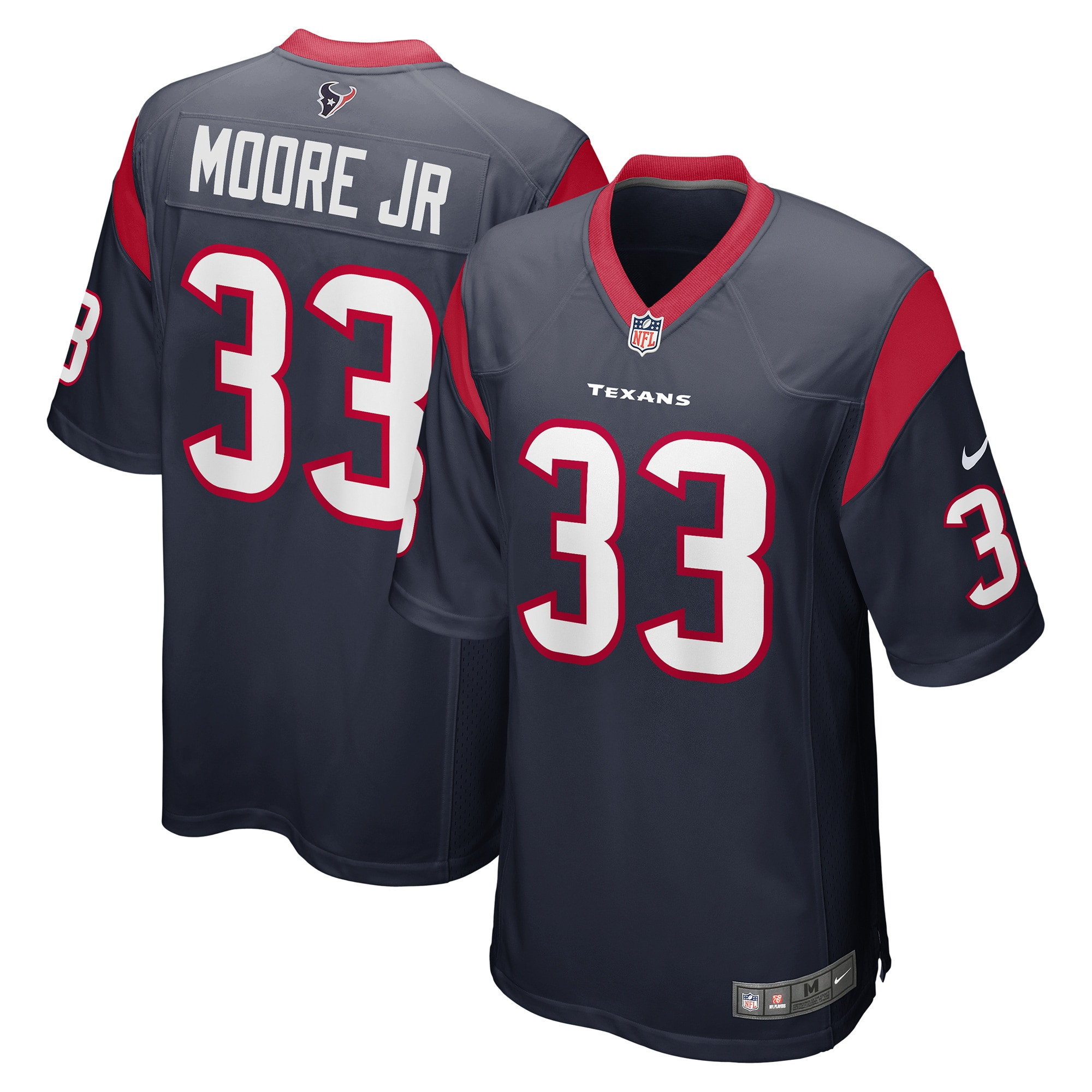 A.j. Moore Jr. Houston Texans Game Jersey - Navy Nfl