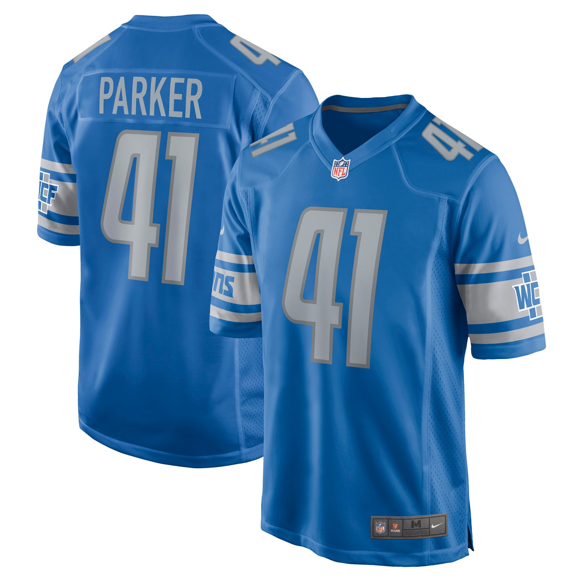 Aj Parker Detroit Lions Game Jersey - Blue Nfl