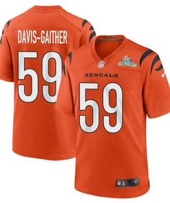 Akeem Davis-Gaither 59 Cincinnati Bengals Super Bowl LVII Champions Men Alternate Game Jersey - Orange