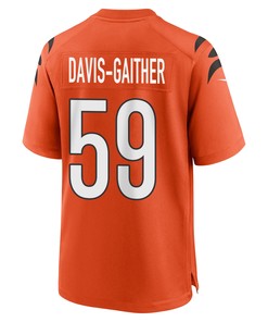 Akeem Davis-Gaither 59 Cincinnati Bengals Super Bowl LVII Champions Men Alternate Game Jersey - Orange