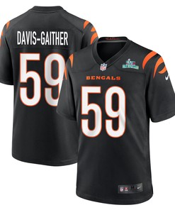 Akeem Davis-Gaither 59 Cincinnati Bengals Super Bowl LVII Champions Men Game Jersey - Black