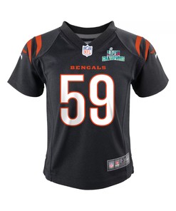 Akeem Davis-Gaither 59 Cincinnati Bengals Super Bowl LVII Champions Youth Game Jersey - Black