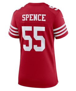 Akeem Spence 55 San Francisco 49ers Women's Home Game Player Jersey - Scarlet