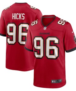 Akiem Hicks 96 Tampa Bay Buccaneers Game Player Jersey - Red
