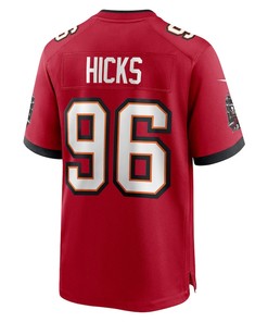 Akiem Hicks 96 Tampa Bay Buccaneers Game Player Jersey - Red