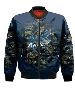 Akron Zips Bomber Jacket Camouflage Vintage  - NCAA