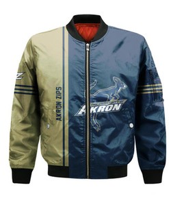 Akron Zips Bomber Jacket Half Style - NCAA