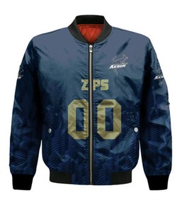 Akron Zips Bomber Jacket Logo Sport Ombre  - NCAA