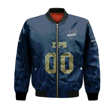 Akron Zips Bomber Jacket Logo Sport Ombre - NCAA