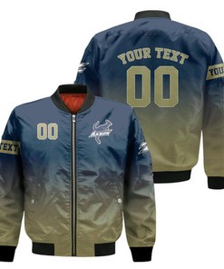 Akron Zips Fadded Bomber Jacket - NCAA