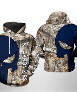 Akron Zips NCAA Camo Veteran Hunting 3D Printed Hoodie/Zipper Hoodie
