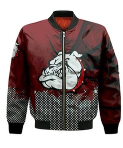 Alabama A&M Bulldogs Bomber Jacket Basketball Net Grunge Pattern- NCAA