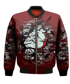 Alabama A&M Bulldogs Bomber Jacket Camouflage Vintage  - NCAA