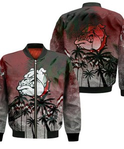 Alabama A&M Bulldogs Bomber Jacket Coconut Tree Tropical Grunge - NCAA