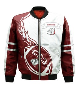 Alabama A&M Bulldogs Bomber Jacket Flame Ball - NCAA