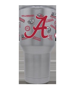 Alabama All Over Stainless Steel Tumbler - Sleek Stainless Steel Tumbler for Alabama Enthusiasts