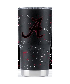 Alabama Black Paint Splatter Tumbler - Stylish Black Tumbler with Paint Splatter Design