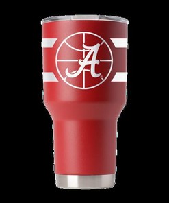 Alabama Crimson Basketball Tumbler - Show Your Love for Alabama Basketball with this Crimson Tumbler