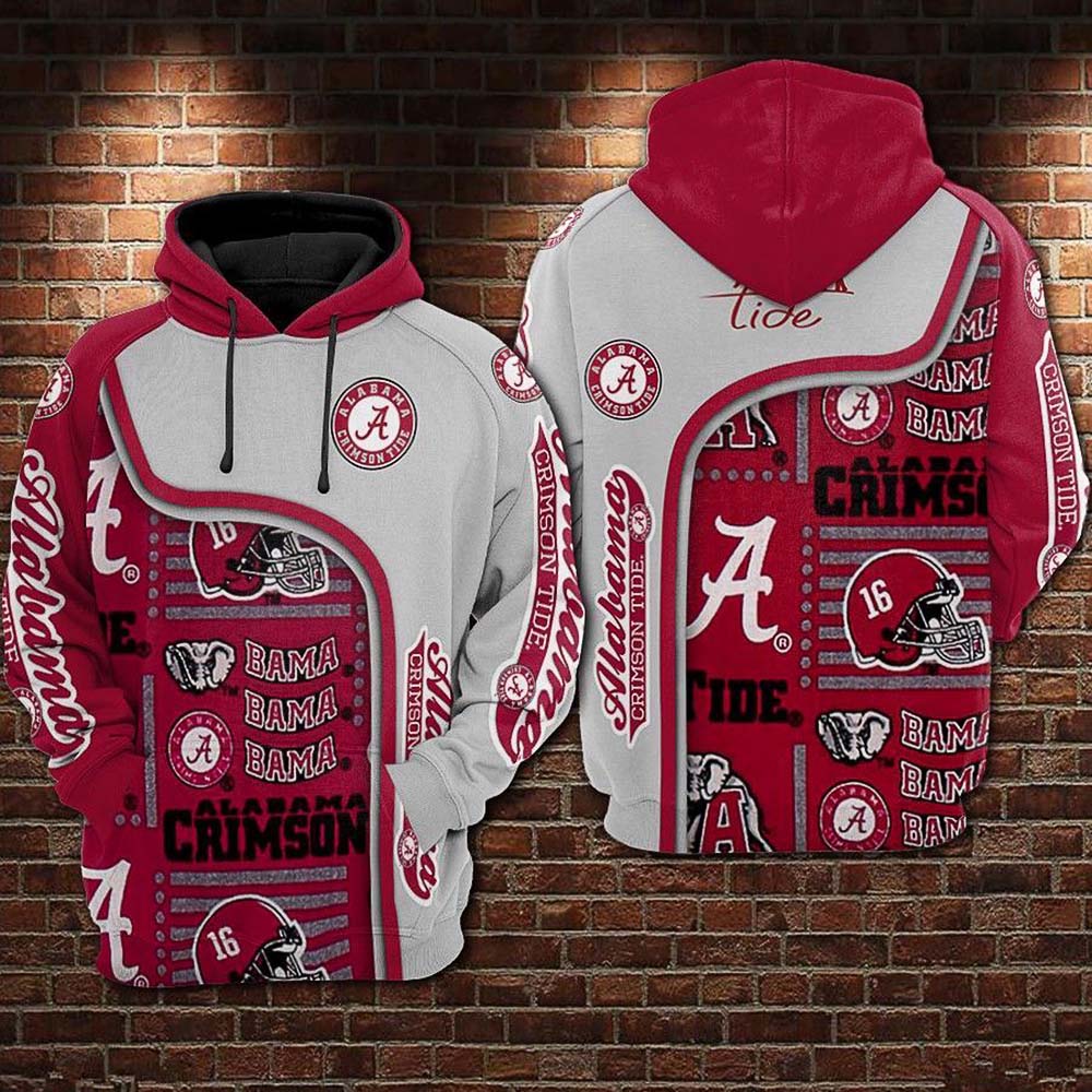 Alabama Crimson Tide 3D Hoodie Alabama Crimson Tide Gifs