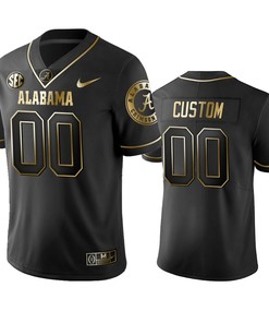 Alabama Crimson Tide Custom Black Golden Edition Limited Jersey