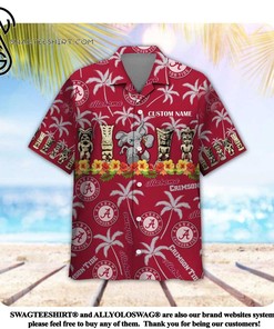 Alabama Crimson Tide Custom Name Parrot Floral Tropical Summer Hawaiian Shirt
