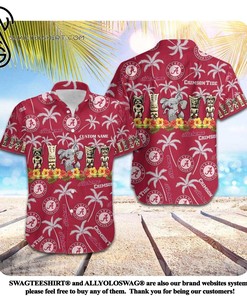 Alabama Crimson Tide Custom Name Parrot Floral Tropical Summer Hawaiian Shirt
