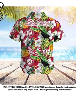 Alabama Crimson Tide Custom Name Summer Hawaiian Shirt