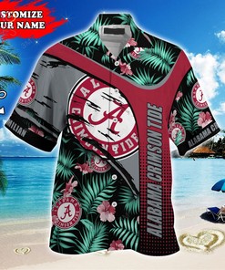 Alabama Crimson Tide Customized Summer Hawaiian Shirt, With Tropical Pattern for Fans