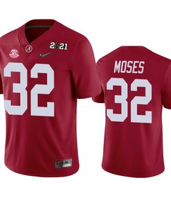 Alabama Crimson Tide Dylan Moses 2021 National Champions Crimson Jersey