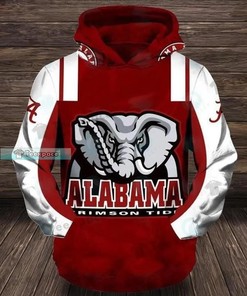 Alabama Crimson Tide Elephant Letter Pattern Hoodie