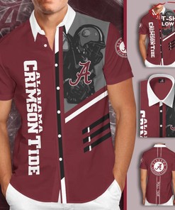 Alabama Crimson Tide Football Team All Over Print 3D Hawaiian Shirt-Red