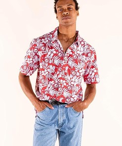 Alabama Crimson Tide Hawaiian Button Down Floral Shirt