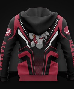 Alabama Crimson Tide Hoodie 3D Zip Hoodie