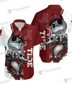 Alabama Crimson Tide Jack Skellington And Zero Hawaiian Shirt