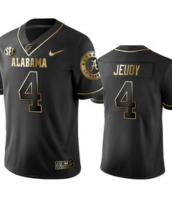 Alabama Crimson Tide Jerry Jeudy Black Golden Edition Limited Jersey