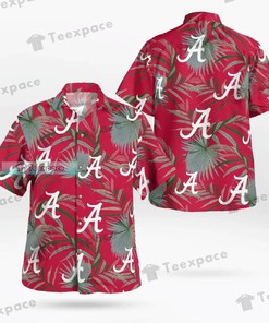Alabama Crimson Tide Logo Flower Pattern Hawaiian Shirt