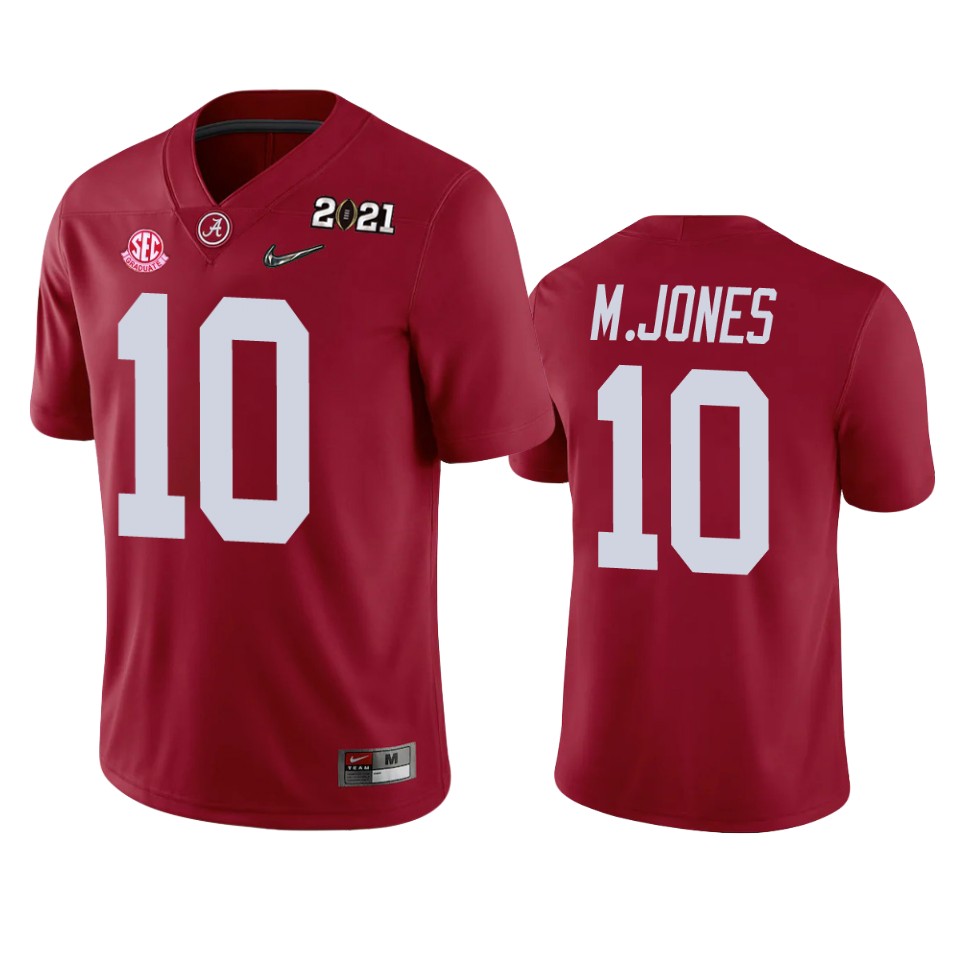 Alabama Crimson Tide Mac Jones 2021 National Champions Crimson Jersey